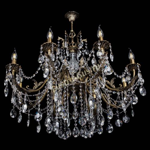 Люстра бронзовая Кассандра Алфея №8/1 звездочка в Ижевске Гусь Хрустальный