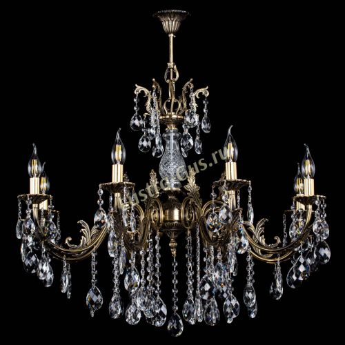 Люстра бронзовая Кассандра Алфея №8/2 баден в Ижевске Гусь Хрустальный