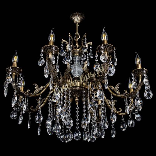 Люстра бронзовая Кассандра Алфея №8/2 баден в Ижевске Гусь Хрустальный