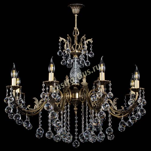 Люстра бронзовая Кассандра Алфея №8/2 шар в Ижевске Гусь Хрустальный