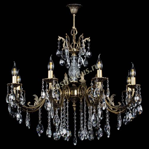 Люстра бронзовая Кассандра Алфея №8/2 звездочка в Ижевске Гусь Хрустальный