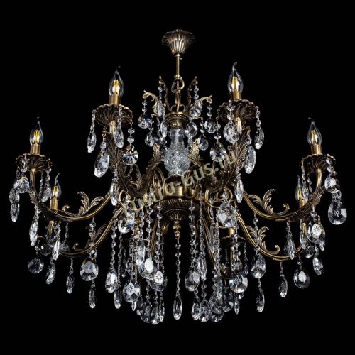 Люстра бронзовая Кассандра Алфея №8/2 звездочка в Ижевске Гусь Хрустальный