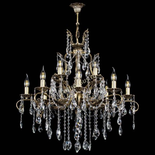 Люстра бронзовая Мелания №12/2 баден в Ижевске Гусь Хрустальный