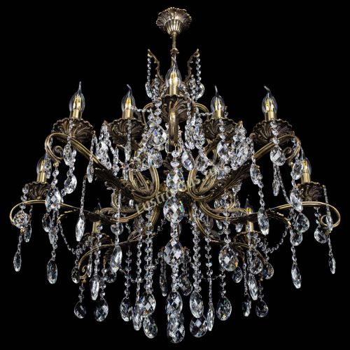 Люстра бронзовая Мелания №12/2 баден в Ижевске Гусь Хрустальный