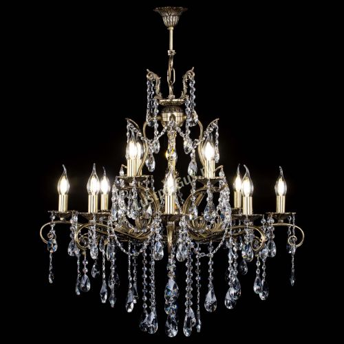 Люстра бронзовая Мелания №12/2 лучик в Ижевске Гусь Хрустальный