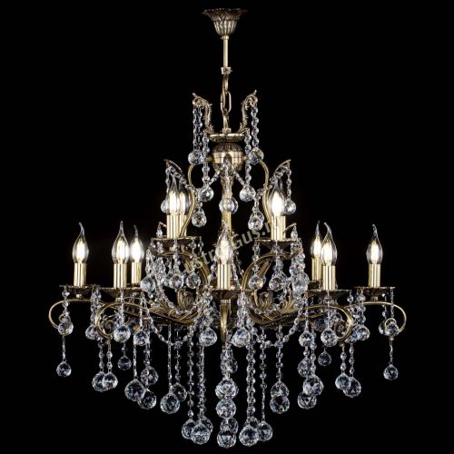 Люстра бронзовая Мелания №12/2 шар в Ижевске Гусь Хрустальный