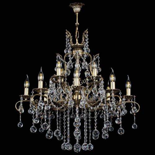 Люстра бронзовая Мелания №12/2 шар в Ижевске Гусь Хрустальный