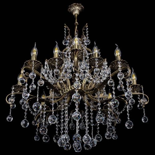 Люстра бронзовая Мелания №12/2 шар в Ижевске Гусь Хрустальный