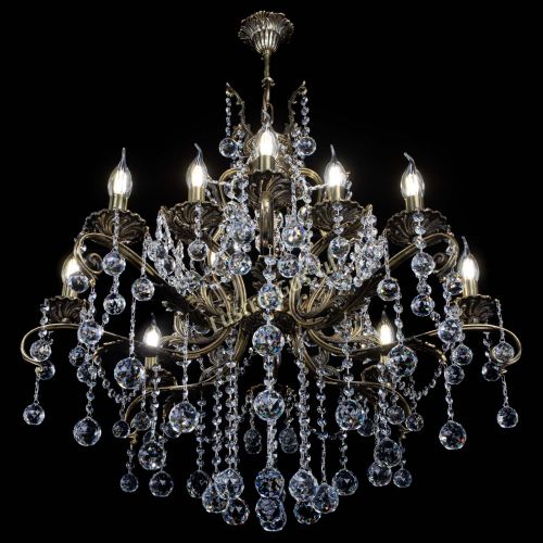 Люстра бронзовая Мелания №12/2 шар в Ижевске Гусь Хрустальный