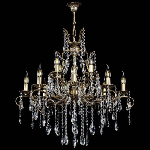 Люстра бронзовая Мелания №12/2 журавлик в Ижевске Гусь Хрустальный