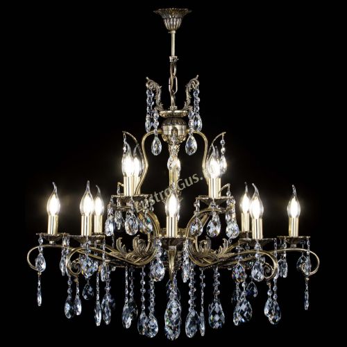 Люстра бронзовая Мелания №12/1 баден в Ижевске Гусь Хрустальный