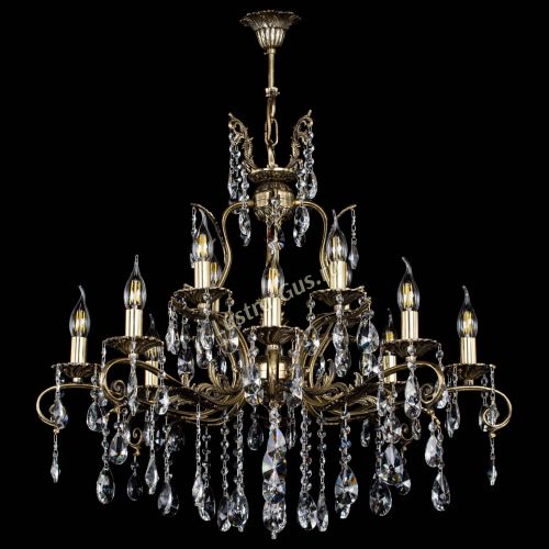 Люстра бронзовая Мелания №12/1 лучик в Ижевске Гусь Хрустальный