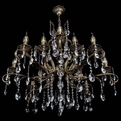 Люстра бронзовая Мелания №12/1 лучик в Ижевске Гусь Хрустальный