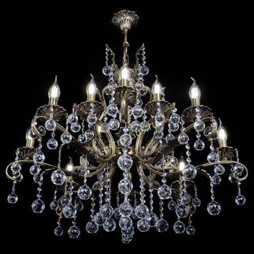 Люстра бронзовая Мелания №12/1 шар в Ижевске Гусь Хрустальный