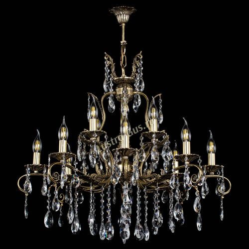 Люстра бронзовая Мелания №12/1 журавлик в Ижевске Гусь Хрустальный