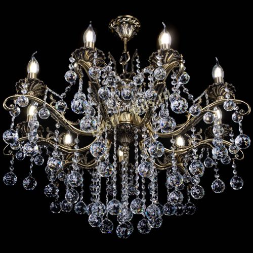 Люстра бронзовая Милана №9 шар в Ижевске Гусь Хрустальный