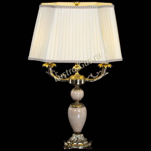 Бронзовая настольная лампа Антик №2 с камнем в Ижевске Гусь Хрустальный