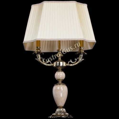 Бронзовая настольная лампа Антик №2 с камнем в Ижевске Гусь Хрустальный