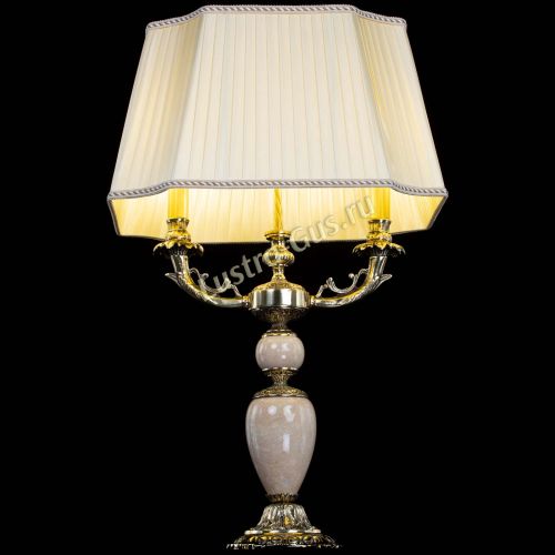 Бронзовая настольная лампа Антик №2 с камнем в Ижевске Гусь Хрустальный