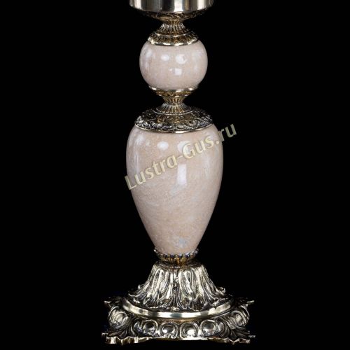 Бронзовая настольная лампа Антик №2 с камнем в Ижевске Гусь Хрустальный