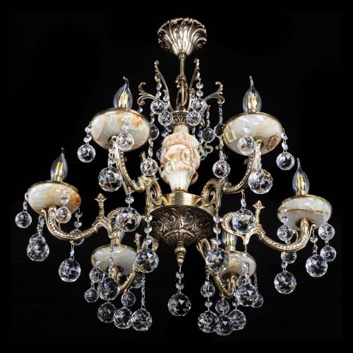 Люстра бронзовая Оникс №6/1 шар в Ижевске Гусь Хрустальный