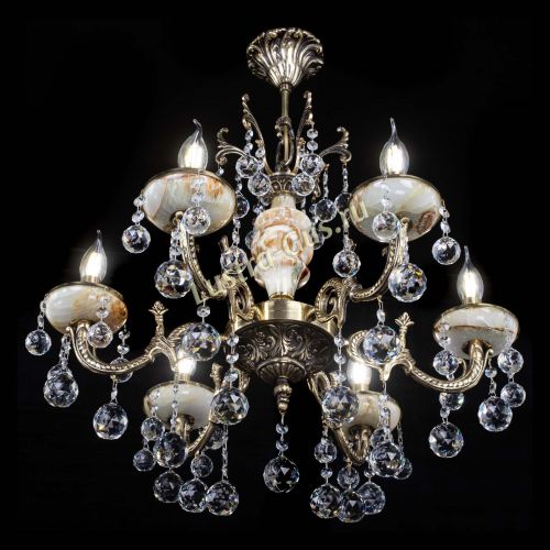 Люстра бронзовая Оникс №6/1 шар в Ижевске Гусь Хрустальный