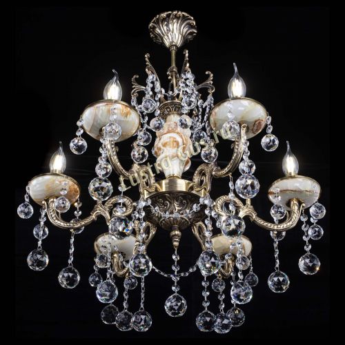 Люстра бронзовая Оникс №6/2 шар в Ижевске Гусь Хрустальный