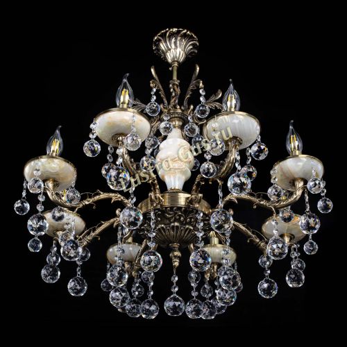 Люстра бронзовая Оникс №8/1 шар в Ижевске Гусь Хрустальный