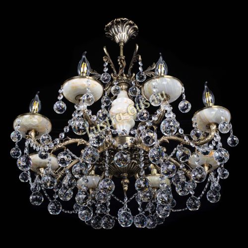 Люстра бронзовая Оникс №8/2 шар в Ижевске Гусь Хрустальный