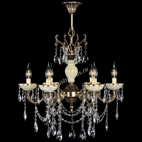 Люстра бронзовая Оникс белый №6/1 журавлик в Ижевске Гусь Хрустальный