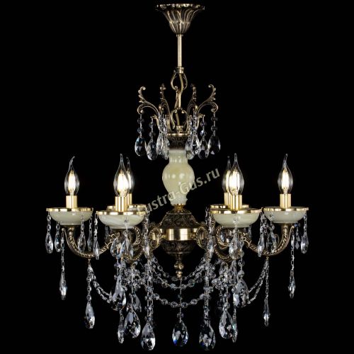 Люстра бронзовая Оникс белый №6/1 журавлик в Ижевске Гусь Хрустальный