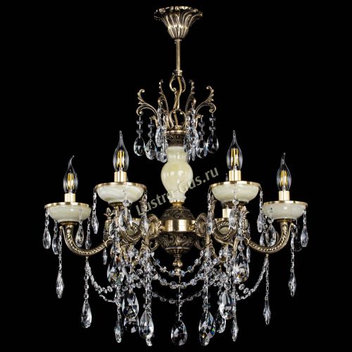 Люстра бронзовая Оникс белый №6/1 журавлик в Ижевске Гусь Хрустальный