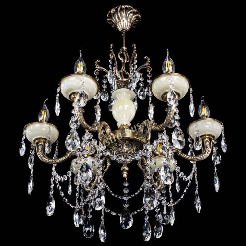 Люстра бронзовая Оникс белый №6/1 журавлик в Ижевске Гусь Хрустальный