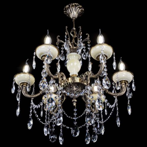 Люстра бронзовая Оникс белый №6/1 журавлик в Ижевске Гусь Хрустальный