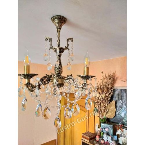 Люстра бронзовая Мелания №3 в Ижевске Гусь Хрустальный