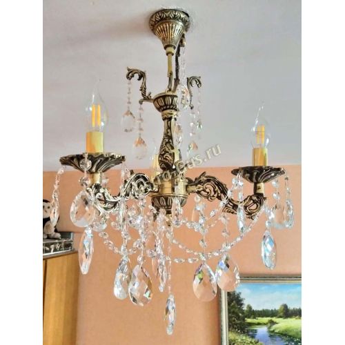 Люстра бронзовая Мелания №3 в Ижевске Гусь Хрустальный