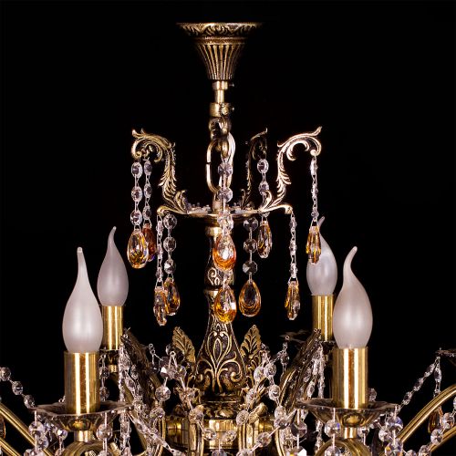 Люстра бронзовая Мелания №8/2 в Ижевске Гусь Хрустальный