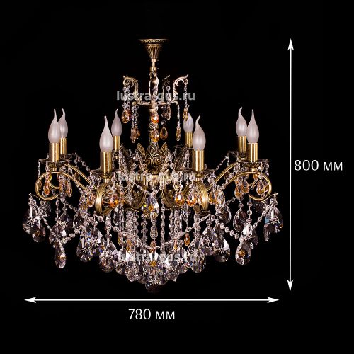 Люстра бронзовая Мелания №8/2 в Ижевске Гусь Хрустальный