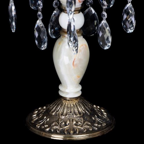 Настольная лампа Антик №5 с камнем в Ижевске Гусь Хрустальный