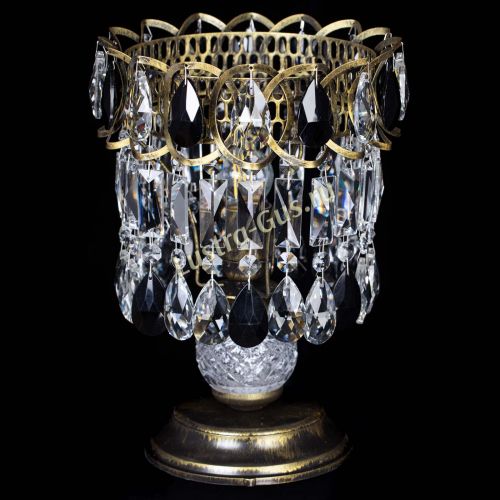 Настольная лампа Астра №1 под бронзу Черная в Ижевске Гусь Хрустальный