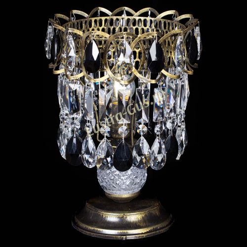 Настольная лампа Астра №1 под бронзу Черная в Ижевске Гусь Хрустальный