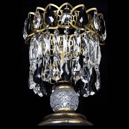 Настольная лампа Астра №1 под бронзу Черная в Ижевске Гусь Хрустальный