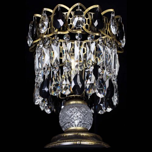 Настольная лампа Астра №1 под бронзу Черная в Ижевске Гусь Хрустальный