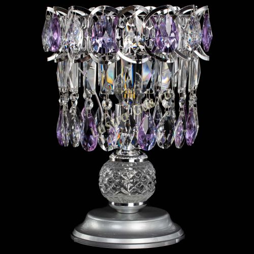 Настольная лампа Астра №1 фиолетовая в Ижевске Гусь Хрустальный