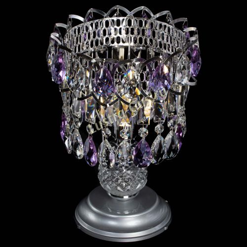 Настольная лампа Астра №1 фиолетовая в Ижевске Гусь Хрустальный