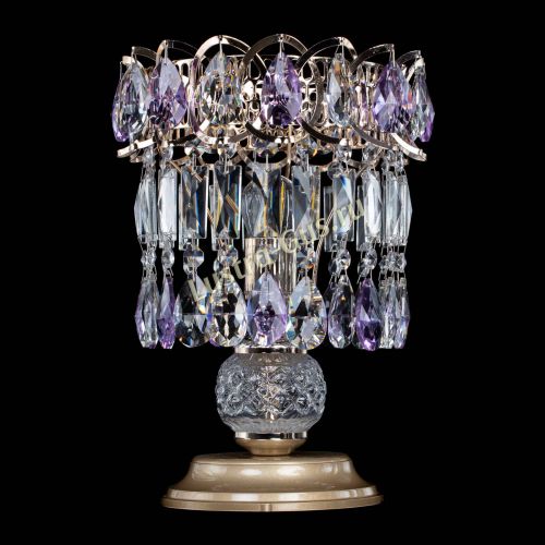 Настольная лампа Астра №1 фиолетовая в Ижевске Гусь Хрустальный