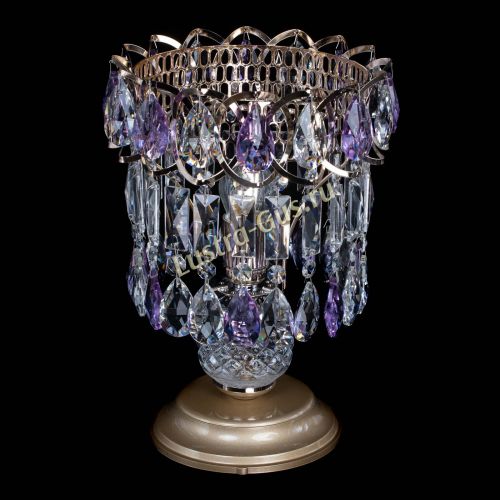 Настольная лампа Астра №1 фиолетовая в Ижевске Гусь Хрустальный