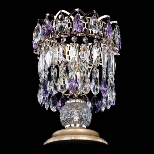 Настольная лампа Астра №1 фиолетовая в Ижевске Гусь Хрустальный