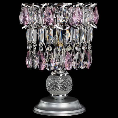 Настольная лампа Астра №1 розовая в Ижевске Гусь Хрустальный