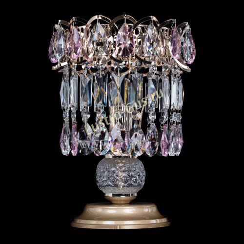 Настольная лампа Астра №1 розовая в Ижевске Гусь Хрустальный